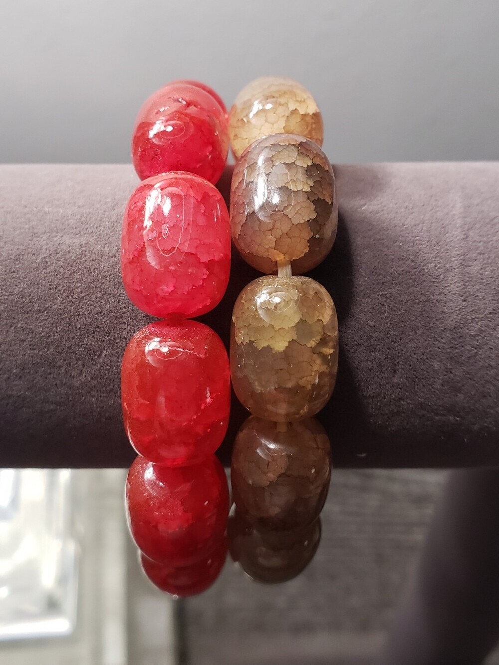 Cracked Stone Beaded Bracelet